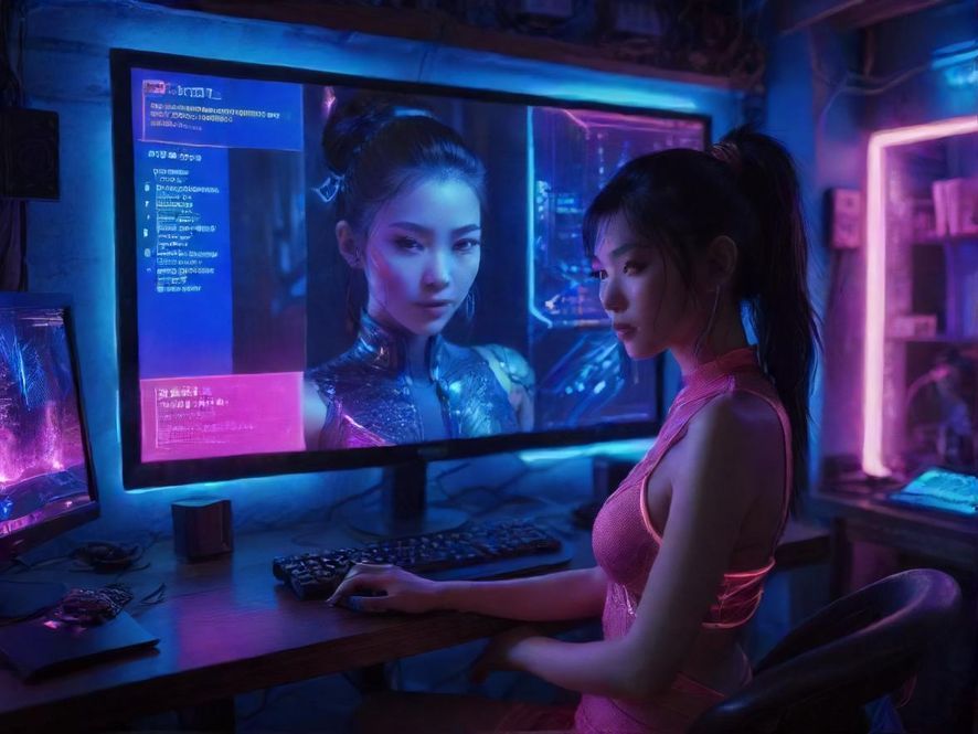 舒适房间里浏览高端桑拿论坛界面