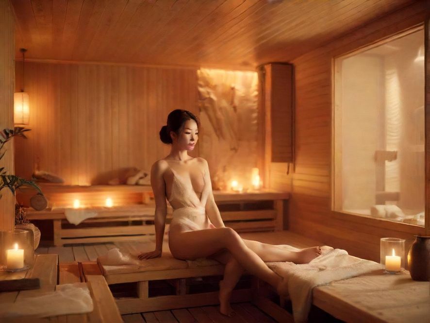 一家舒适的桑拿会所休息区