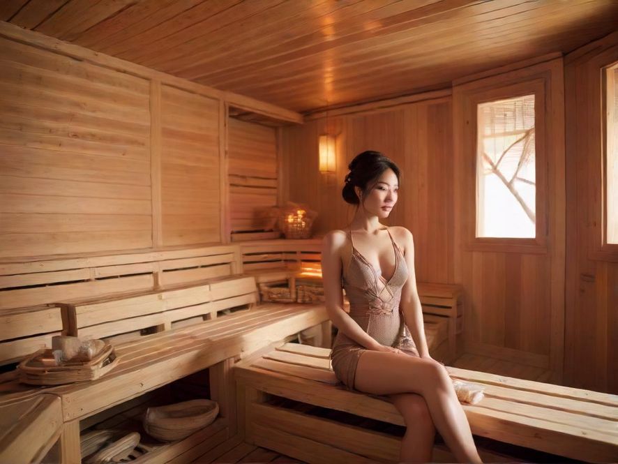 舒适放松的桑拿休息区