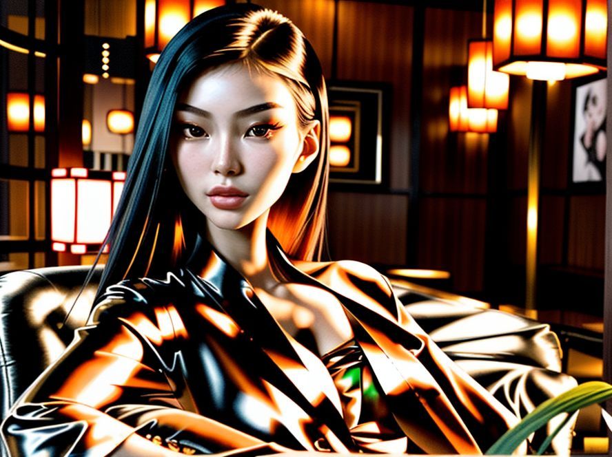 一位气质儒雅的部长在奢华包厢内,侧身与客人交流,背景是精致的酒柜和柔软的沙发。