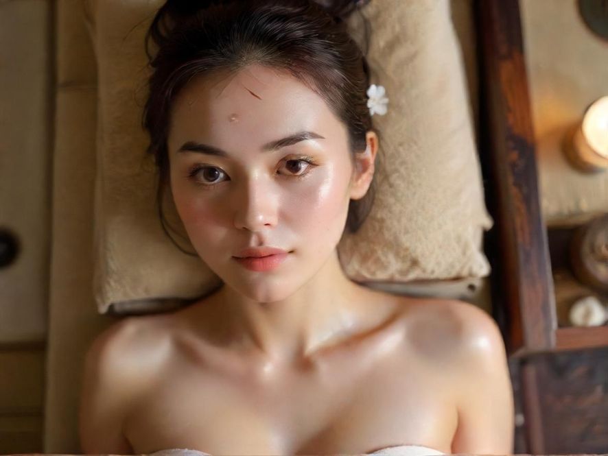 深圳百花丛qm中,一位顾客正在享受专业的放松服务,面露舒适表情