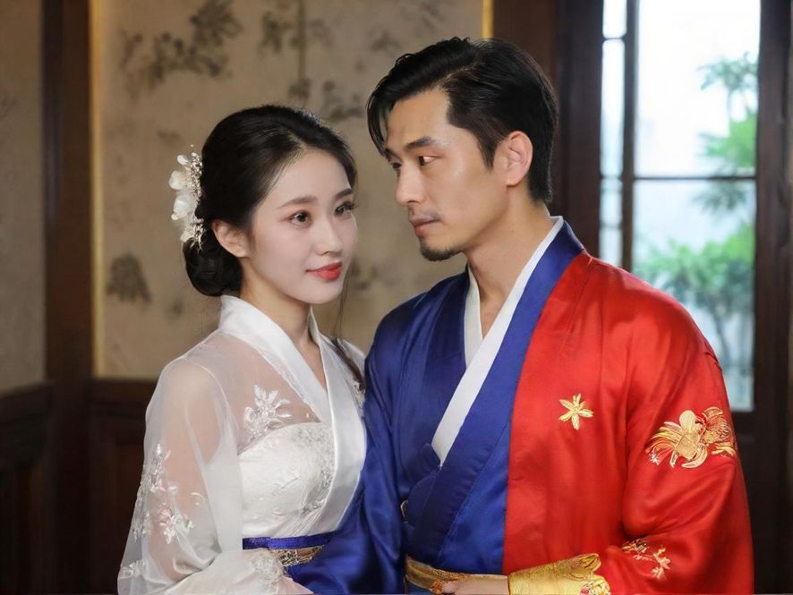 一对时尚男女在广州的咖啡馆里轻松愉快地交谈