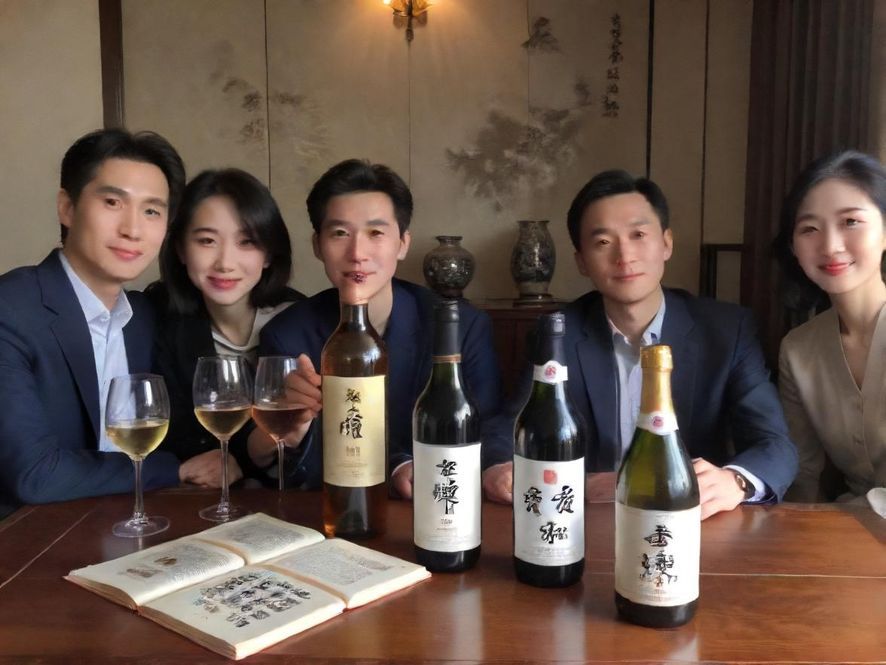 一群时尚年轻人在霓虹灯闪烁的酒吧里聚会放松，享受夜生活